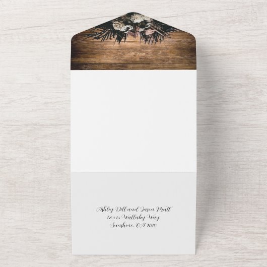 Faire-part de mariage boho rustique (Dehors)