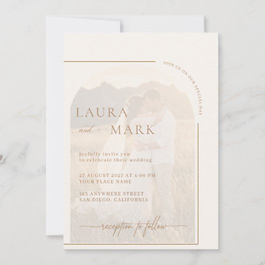 Faire-part de mariage Boho Sunset Mountain Invitat (Devant)