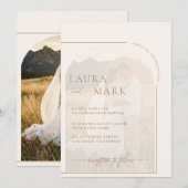 Faire-part de mariage Boho Sunset Mountain Invitat (Devant / Derrière)