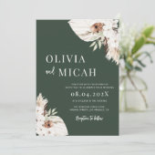 Faire-part de mariage Boho verdoyante pampas (Debout devant)