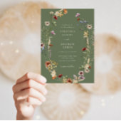 Faire-part de mariage Boho vert