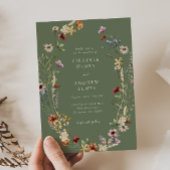 Faire-part de mariage Boho vert