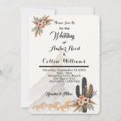 Faire-part de mariage Boho Western Mountain (Devant)