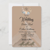 Faire-part de mariage Boho Western Mountain (Devant)