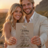 Faire-part de mariage Boho Western Mountain