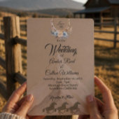 Faire-part de mariage Boho Western Mountain