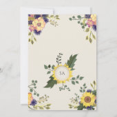 Faire-part de mariage Boho Wildflowers (Dos)