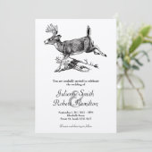Faire-Part de Mariage Bois de Cerf Rustique (Debout devant)