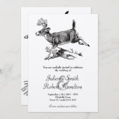 Faire-Part de Mariage Bois de Cerf Rustique (Devant / Derrière)