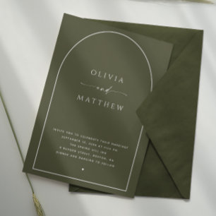 Faire-part de mariage Bois de Sage Sombre Arche. P