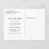 Faire-part de mariage Bois de Tournesol Bourgogne (Dos)