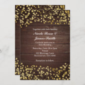 Faire-Part de Mariage Bois Sombre Baby's Breath Do (Devant / Derrière)