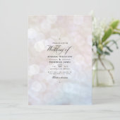Faire-part de mariage Bokeh blanc (Debout devant)