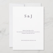 Faire-part de mariage bordure complète Chardon Lav (Dos)