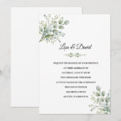 Faire-part de mariage botanique (Devant / Derrière)