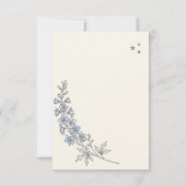 Faire-part de mariage botanique à fleur sauvage bl (Dos)