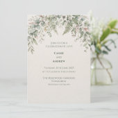 Faire-part de mariage botanique à la sauge douce (Debout devant)