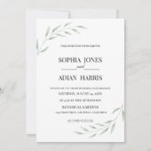 Faire-Part de Mariage Botanique à la Végétation Si (Devant)
