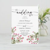 Faire-part de mariage botanique à l'aquarelle (Debout devant)