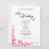 Faire-part de mariage botanique à l'aquarelle (Devant)