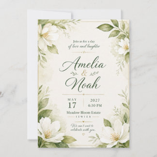 Faire-part de mariage botanique artistique