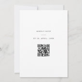 Faire-part de mariage botanique avec monogramme et (Dos)