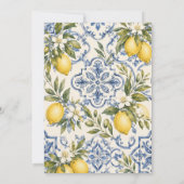 Faire-part de mariage botanique Blue Lemon (Dos)