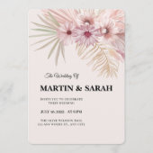 Faire-part de mariage botanique boho neutre  (Devant)