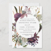 Faire-part de mariage botanique Butterum & Plum (Devant)