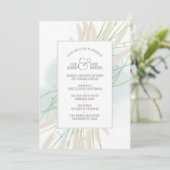 Faire-part de mariage botanique côtière (Debout devant)