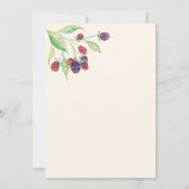 Faire-part de mariage botanique de Blackberry angl (Dos)