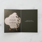 Faire-part de mariage botanique de luxe | Élégant (Intérieur)