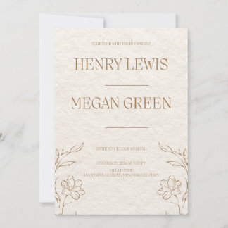 Faire-part de mariage botanique de luxe | Elégant