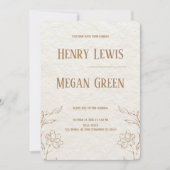 Faire-part de mariage botanique de luxe | Elégant (Devant)