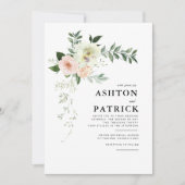 Faire-part de mariage botanique de printemps (Devant)