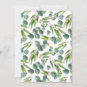 Faire-part de mariage botanique d'Eucalyptus (Dos)
