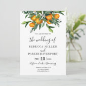 Faire-part de mariage botanique d'Oranges (Debout devant)
