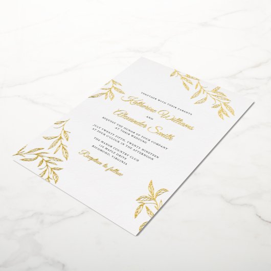 Faire-part de mariage botanique douce (Rotation)