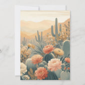 Faire-part de mariage botanique du désert Saguaro (Dos)