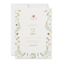 Faire-part de mariage botanique élégant – Desi flo