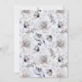 Faire-part de mariage botanique Feuillage d'hiver (Dos)