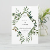 Faire-part de mariage botanique feuille de feuilla (Debout devant)