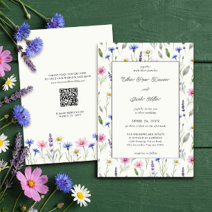 Faire-Part de Mariage Botanique Fleur des Champs P