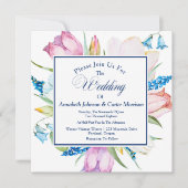 Faire-part de mariage botanique floral (Devant)