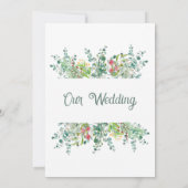 Faire-part de mariage botanique floral (Dos)