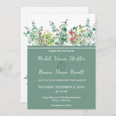 Faire-part de mariage botanique floral (Devant / Derrière)