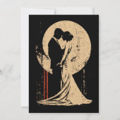 Faire-part de mariage botanique foncé - Wabi Sabi (Dos)