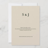 Faire-part de mariage botanique gris argent (Dos)