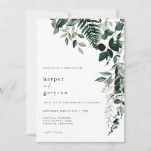 Faire-part de mariage botanique Invitation de verd