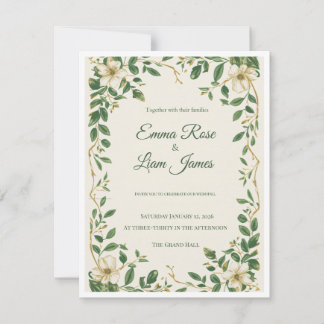Faire-part de mariage botanique Le Jardin Verdoyan